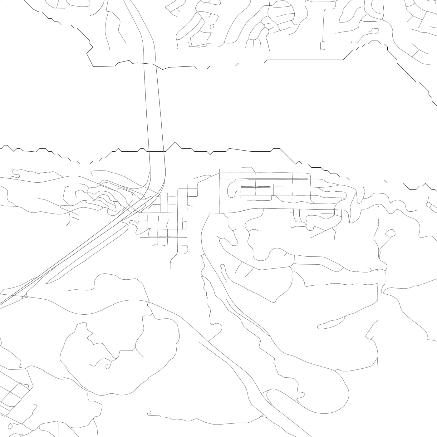 ROAD MAP OF CROMBERG, CALIFORNIA BY MAPBAKES