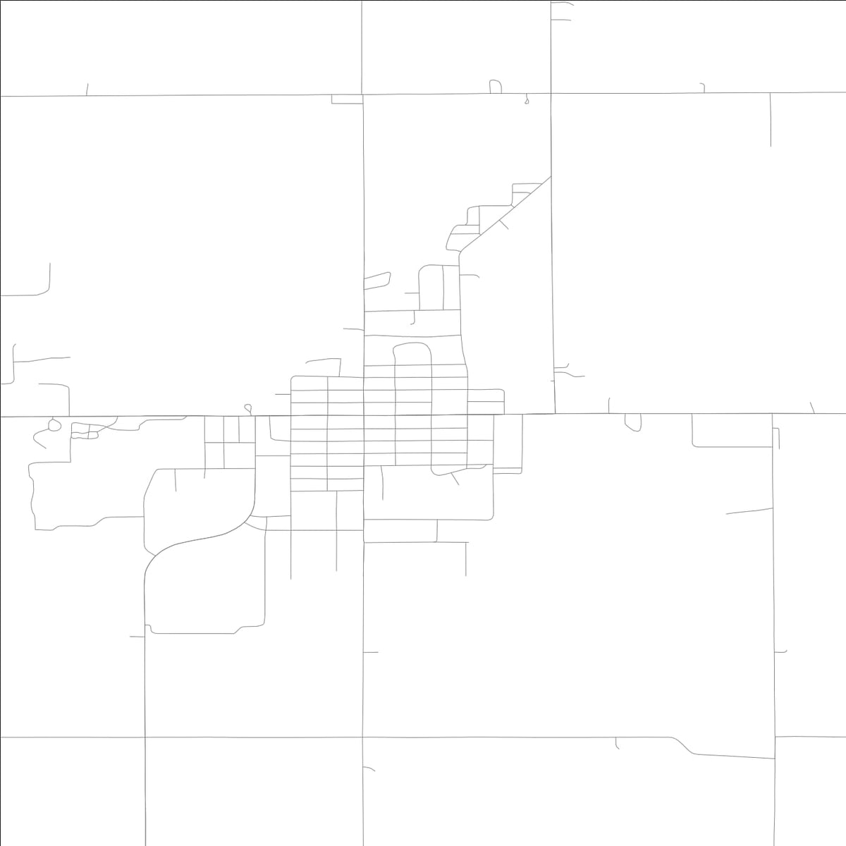 ROAD MAP OF FREDERICKSBURG, LOWA BY MAPBAKES