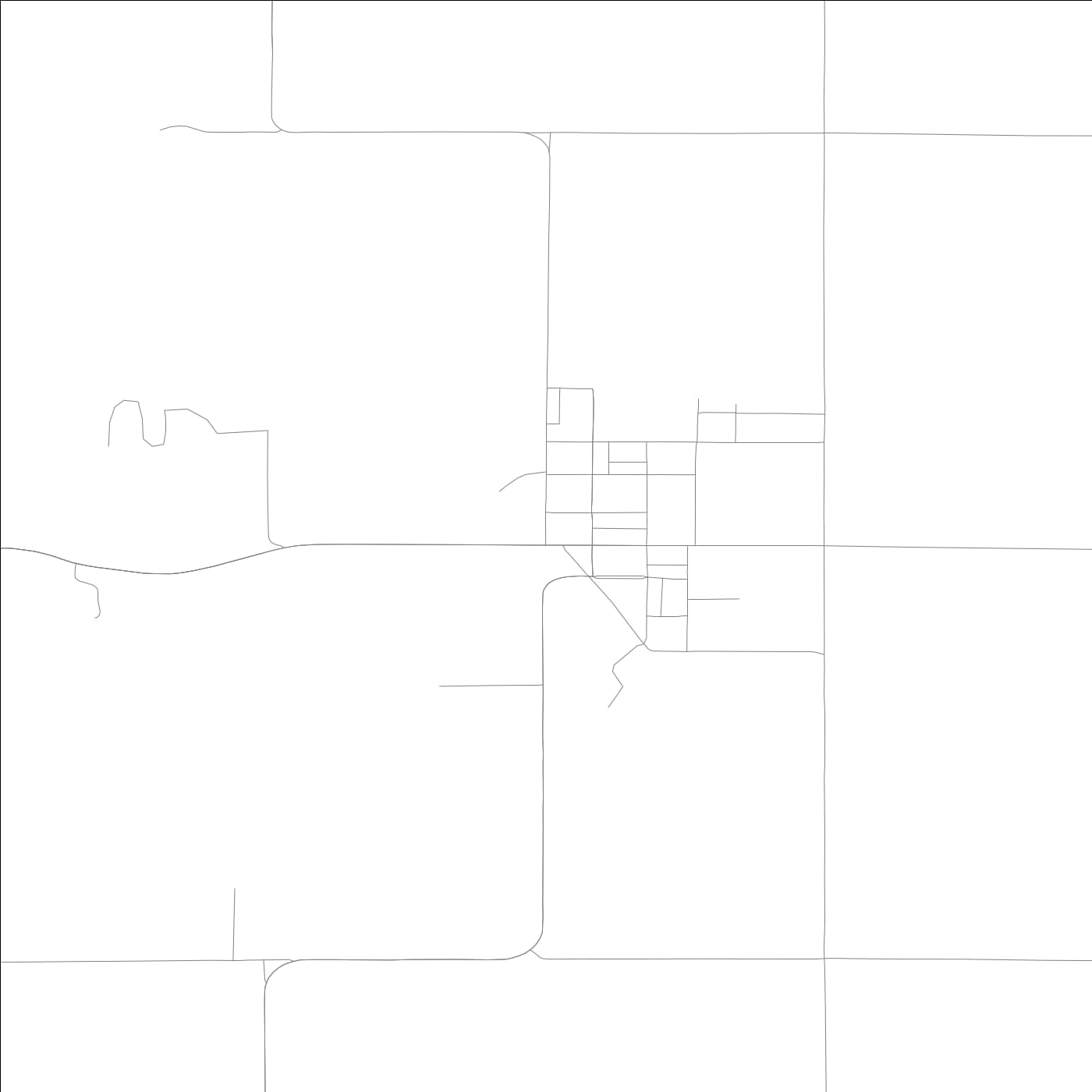 ROAD MAP OF GARWIN, LOWA BY MAPBAKES