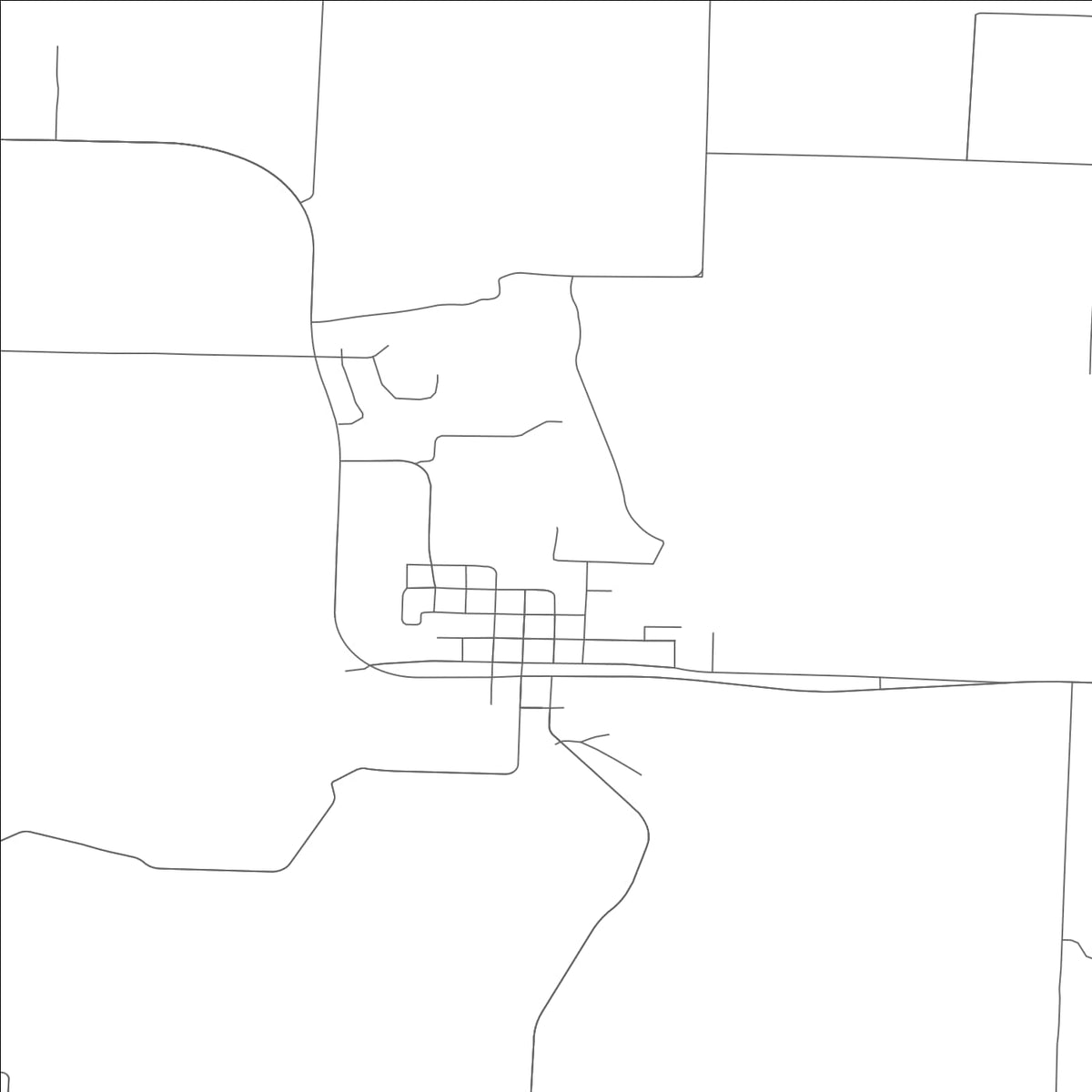ROAD MAP OF FREEMAN, MISSOURI BY MAPBAKES