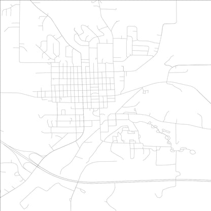 ROAD MAP OF GLENWOOD, LOWA BY MAPBAKES