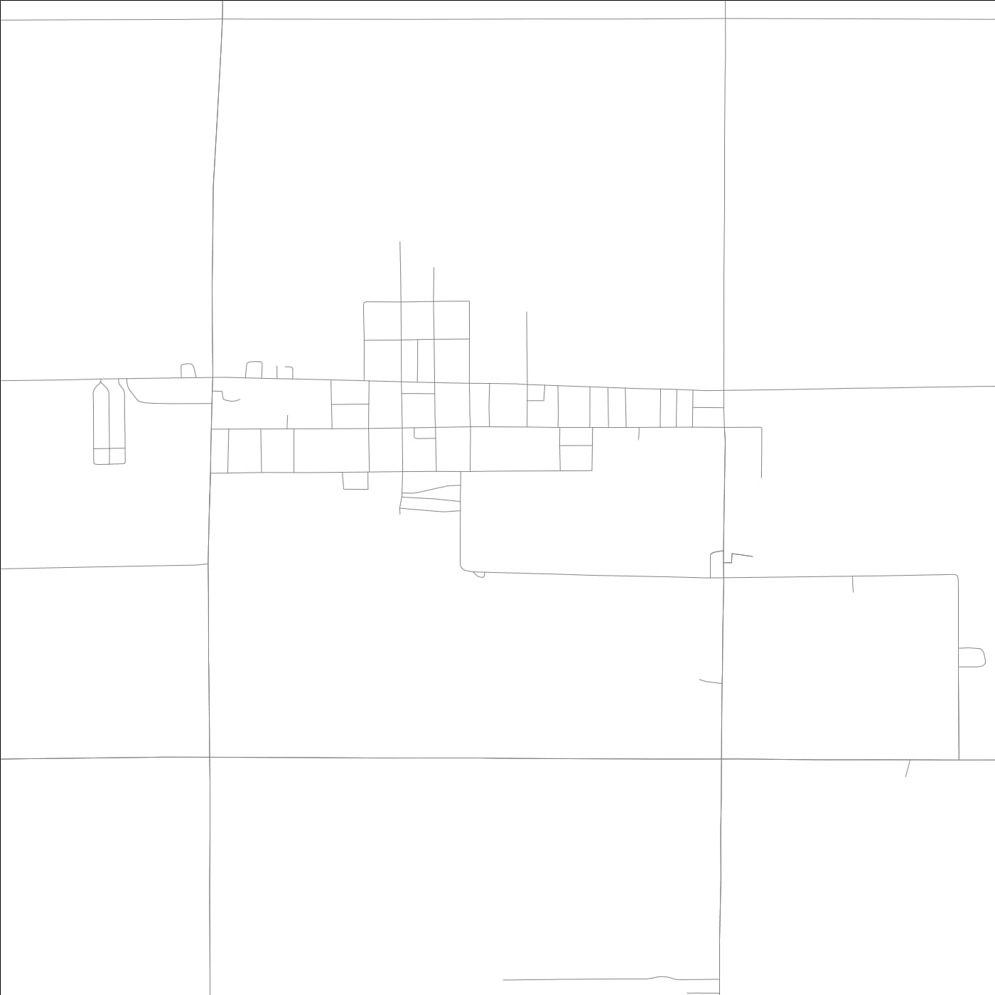 ROAD MAP OF GOWRIE, LOWA BY MAPBAKES