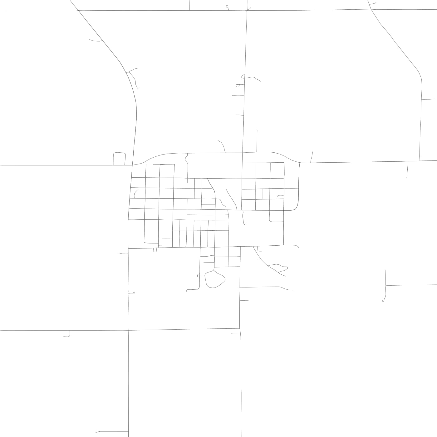 ROAD MAP OF GRAETTINGER, LOWA BY MAPBAKES