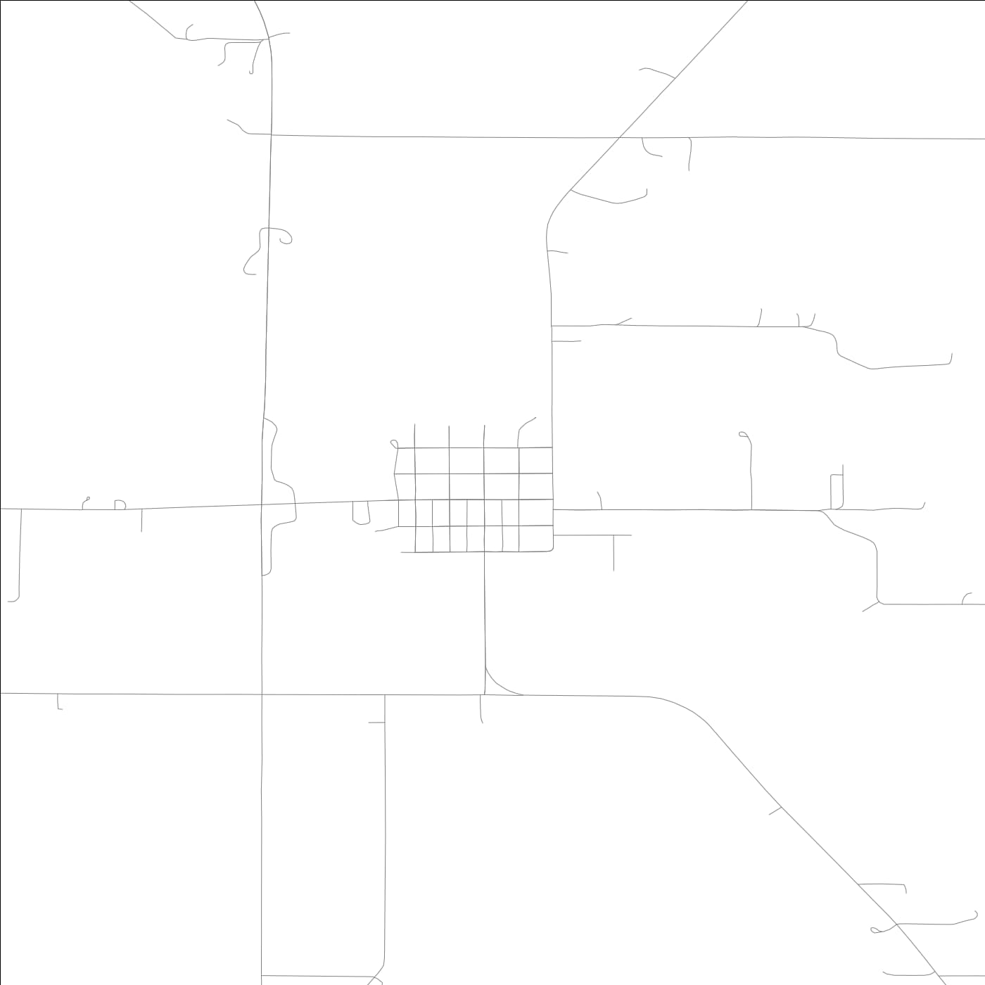 ROAD MAP OF GRANDVIEW, LOWA BY MAPBAKES