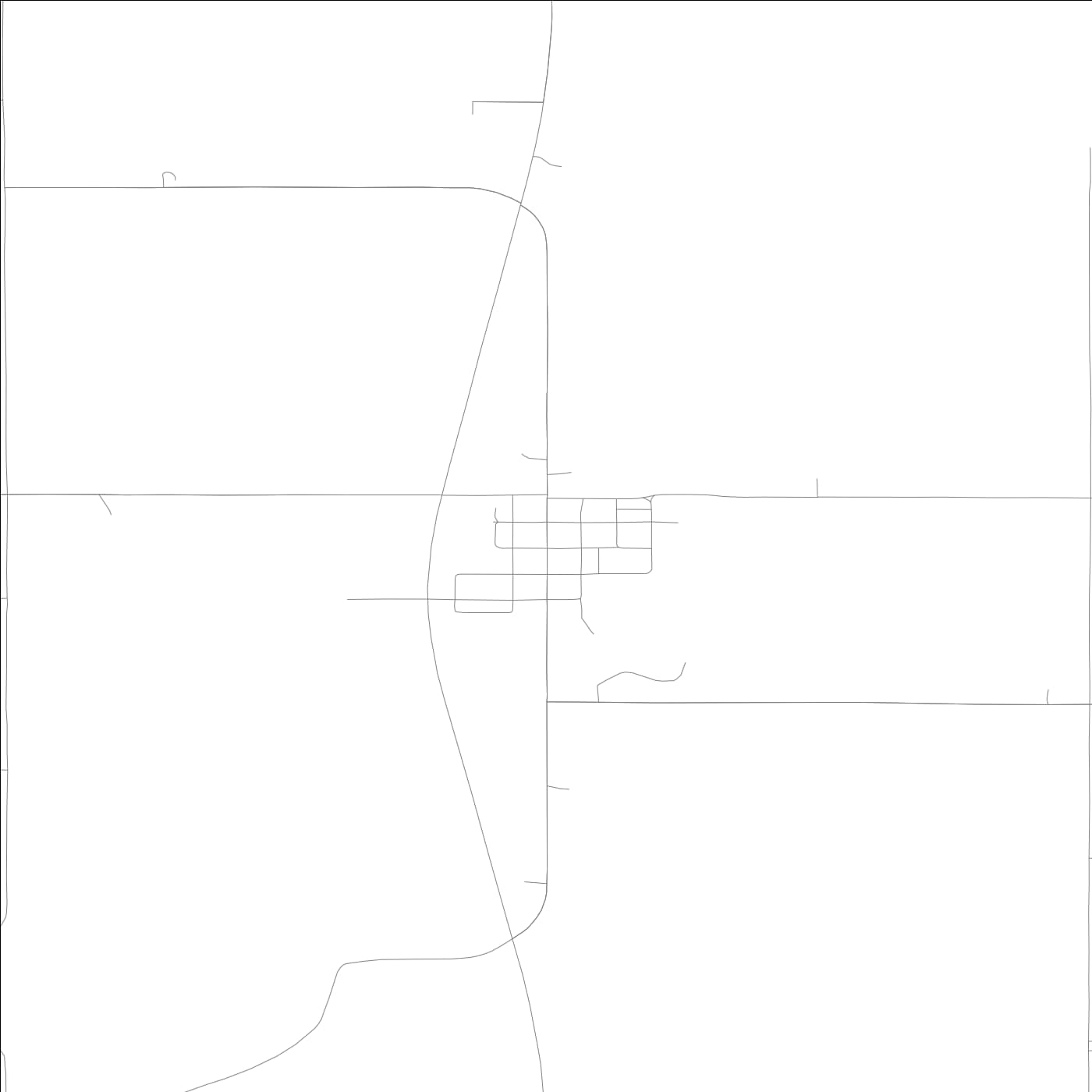 ROAD MAP OF GRANT, LOWA BY MAPBAKES