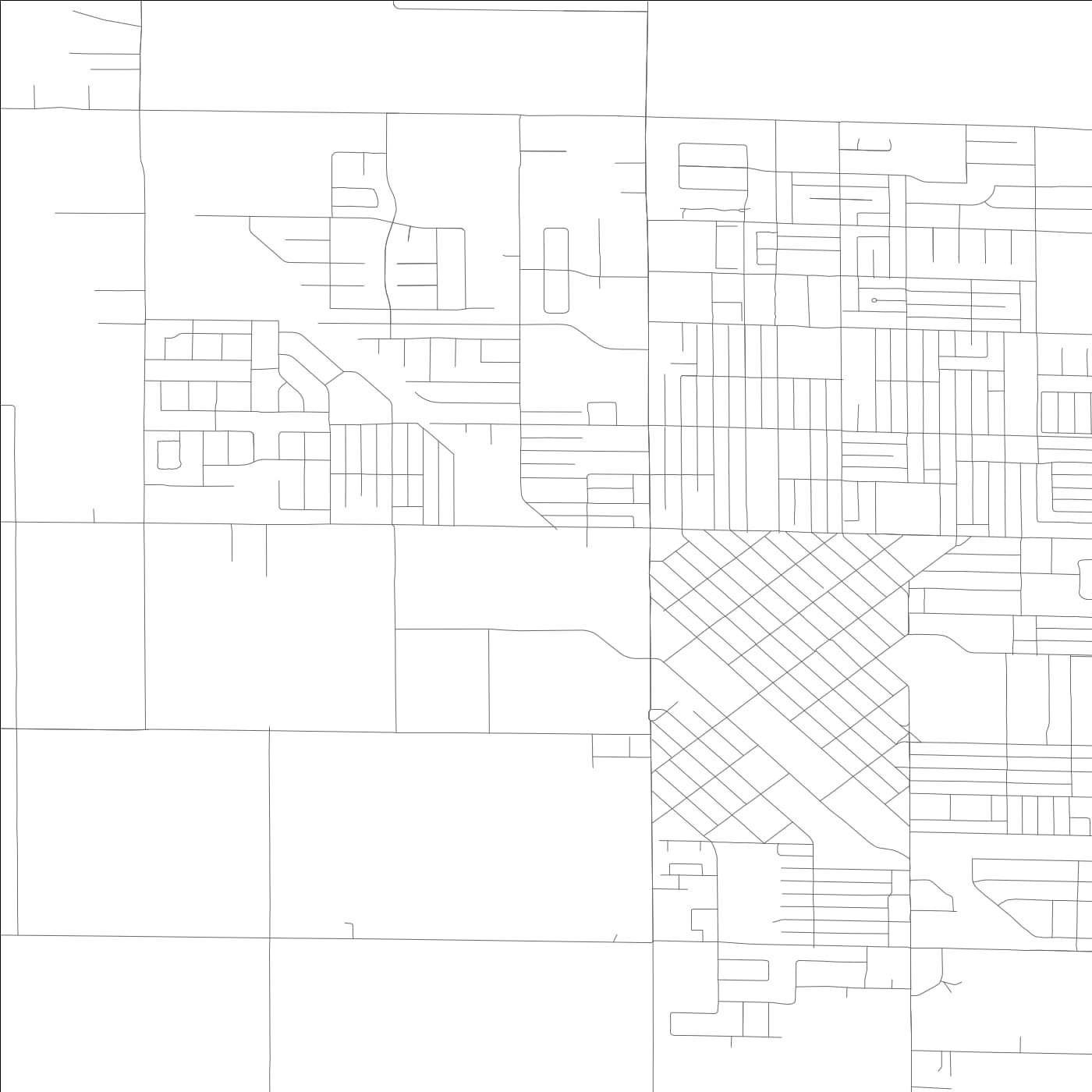 ROAD MAP OF DINUBA, CALIFORNIA BY MAPBAKES