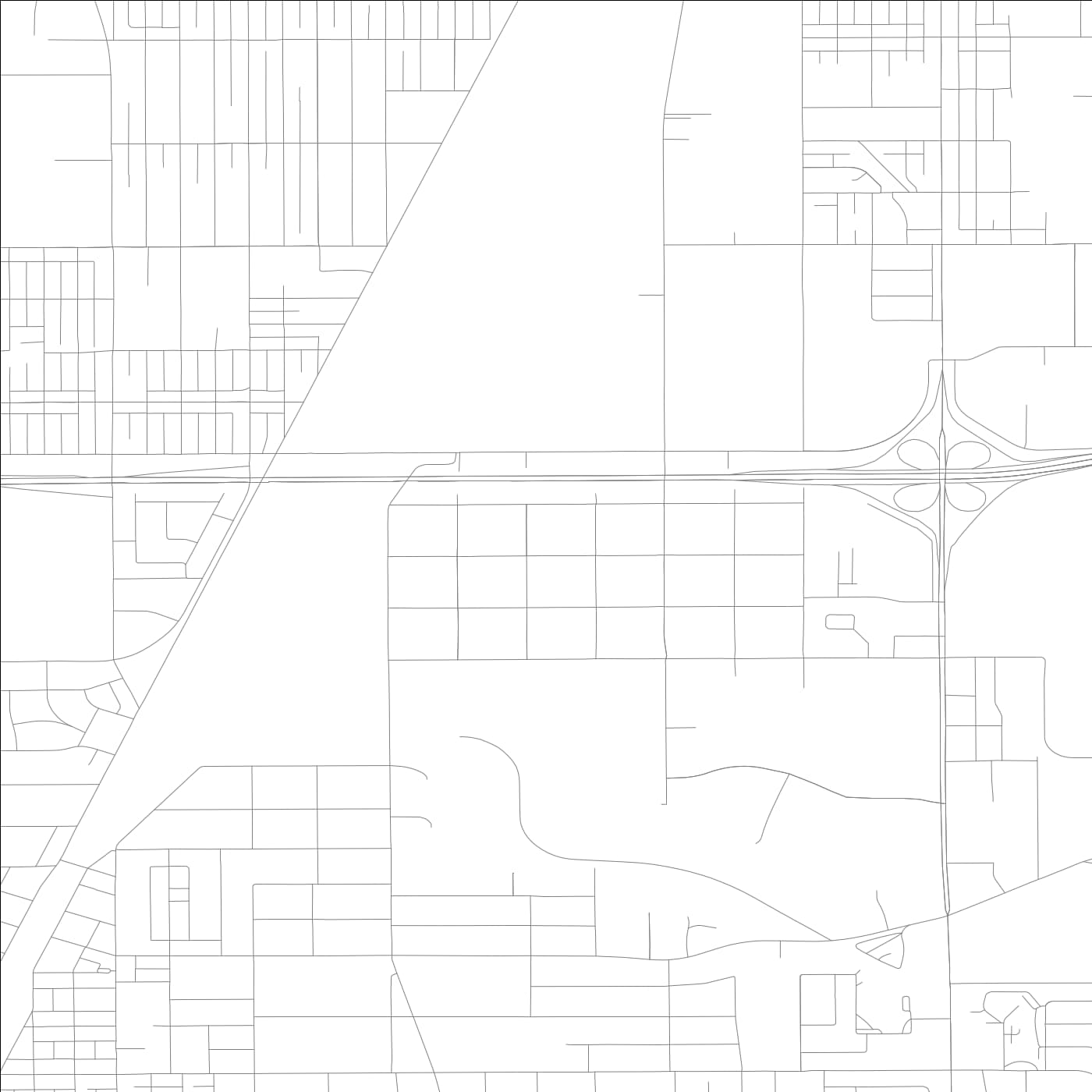 ROAD MAP OF EAST HAZEL CREST, ILLINOIS BY MAPBAKES