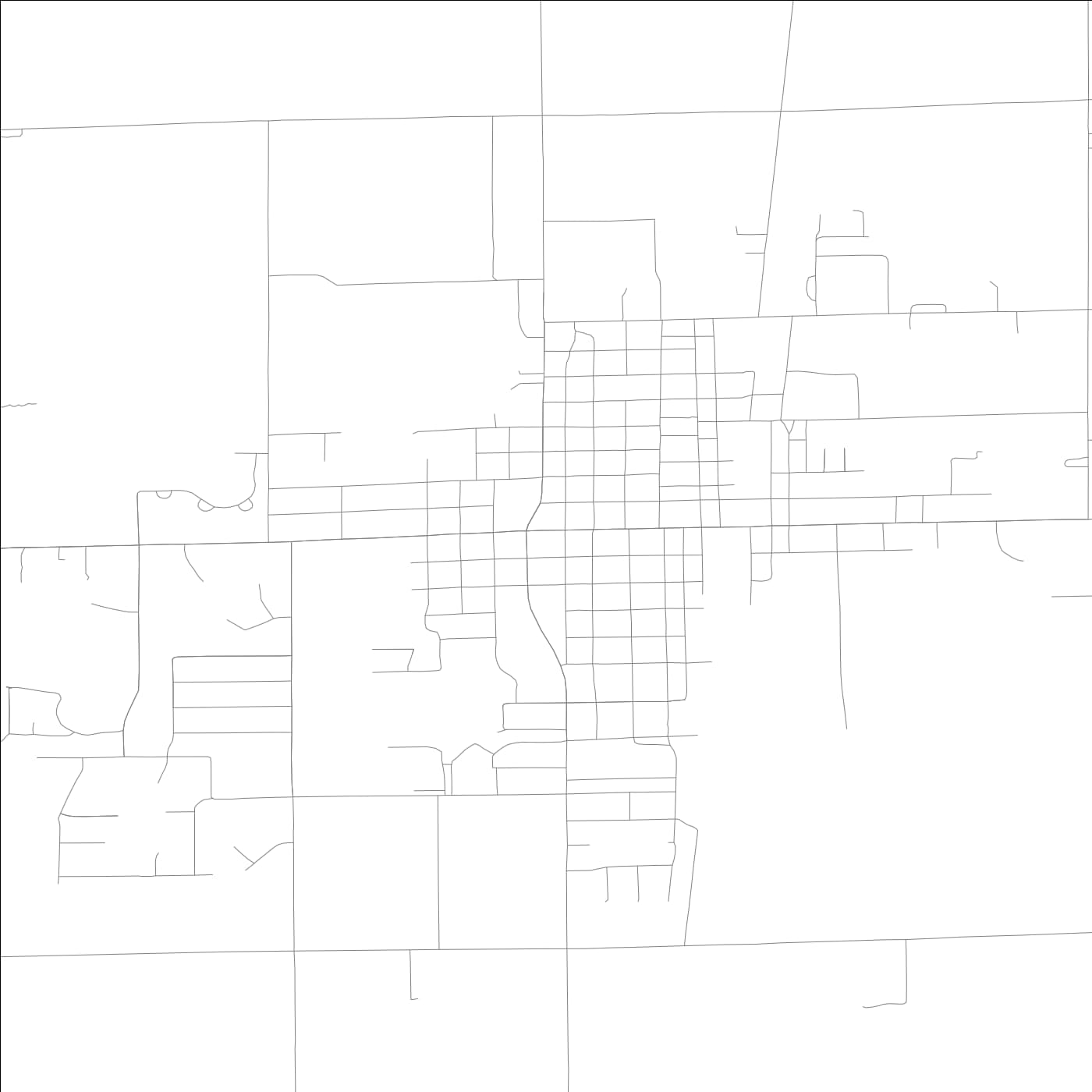 ROAD MAP OF BERNE, INDIANA BY MAPBAKES