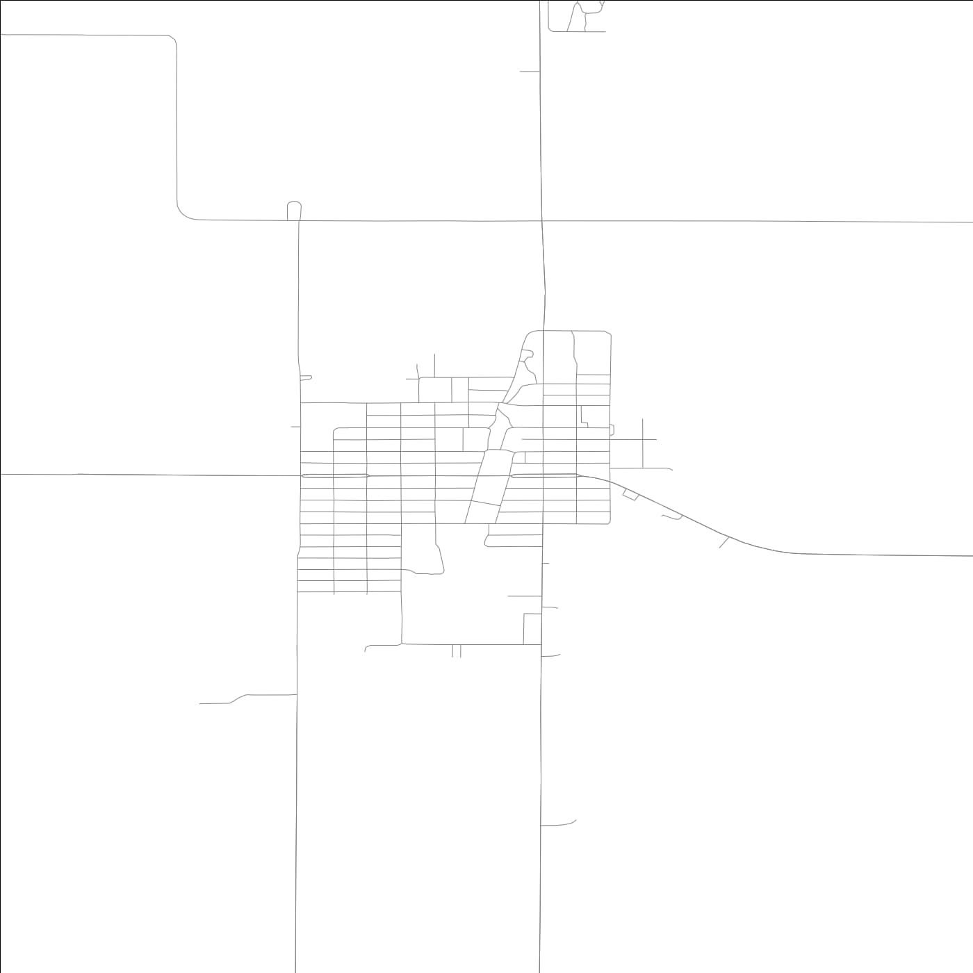 ROAD MAP OF GRISWOLD, LOWA BY MAPBAKES