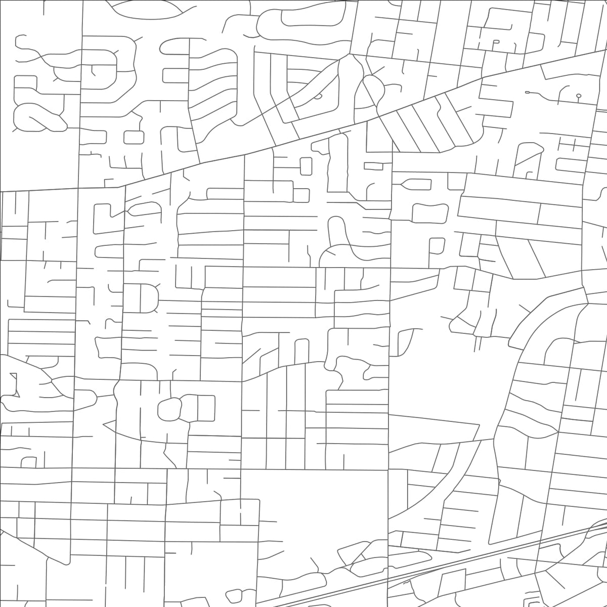 ROAD MAP OF GLENDALE, MISSOURI BY MAPBAKES