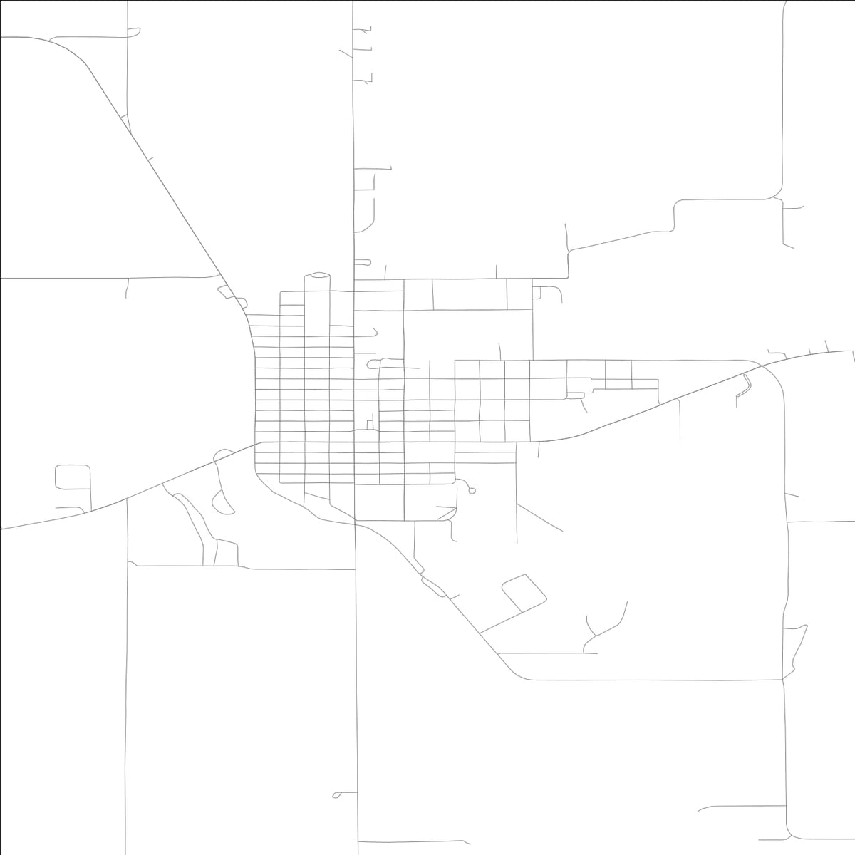 ROAD MAP OF GUTHRIE CENTER, LOWA BY MAPBAKES
