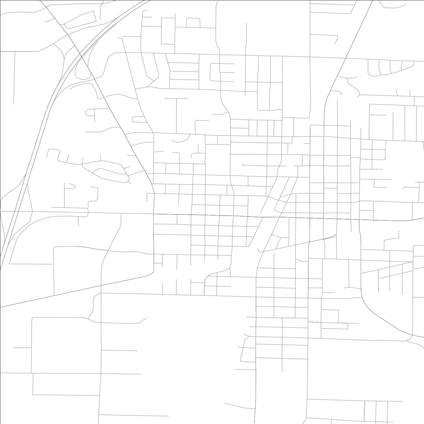 ROAD MAP OF EFFINGHAM, ILLINOIS BY MAPBAKES