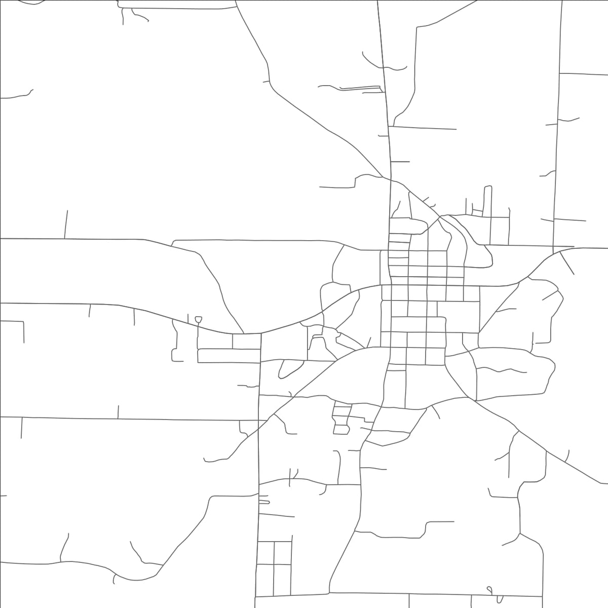 ROAD MAP OF GRANBY, MISSOURI BY MAPBAKES