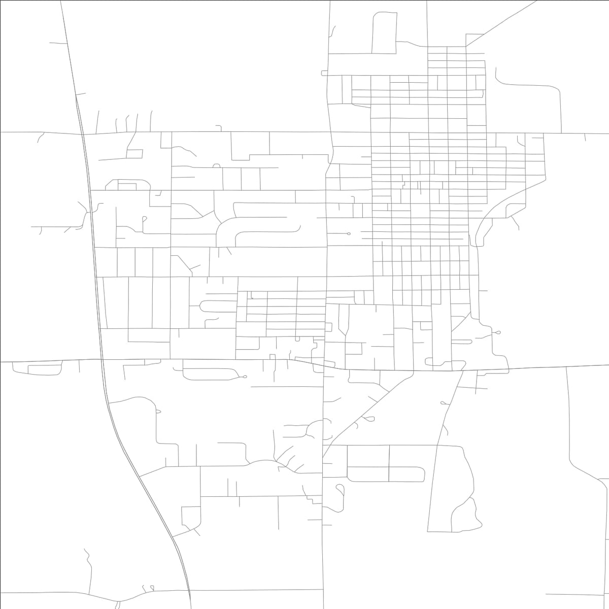ROAD MAP OF HARLAN, LOWA BY MAPBAKES