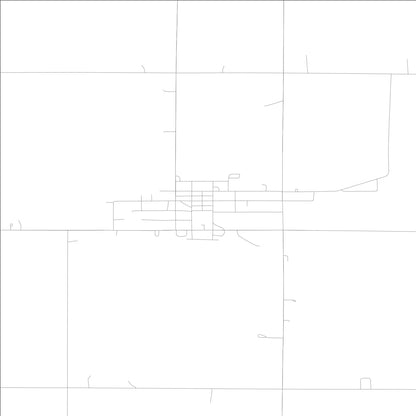 ROAD MAP OF HAWKEYE, LOWA BY MAPBAKES