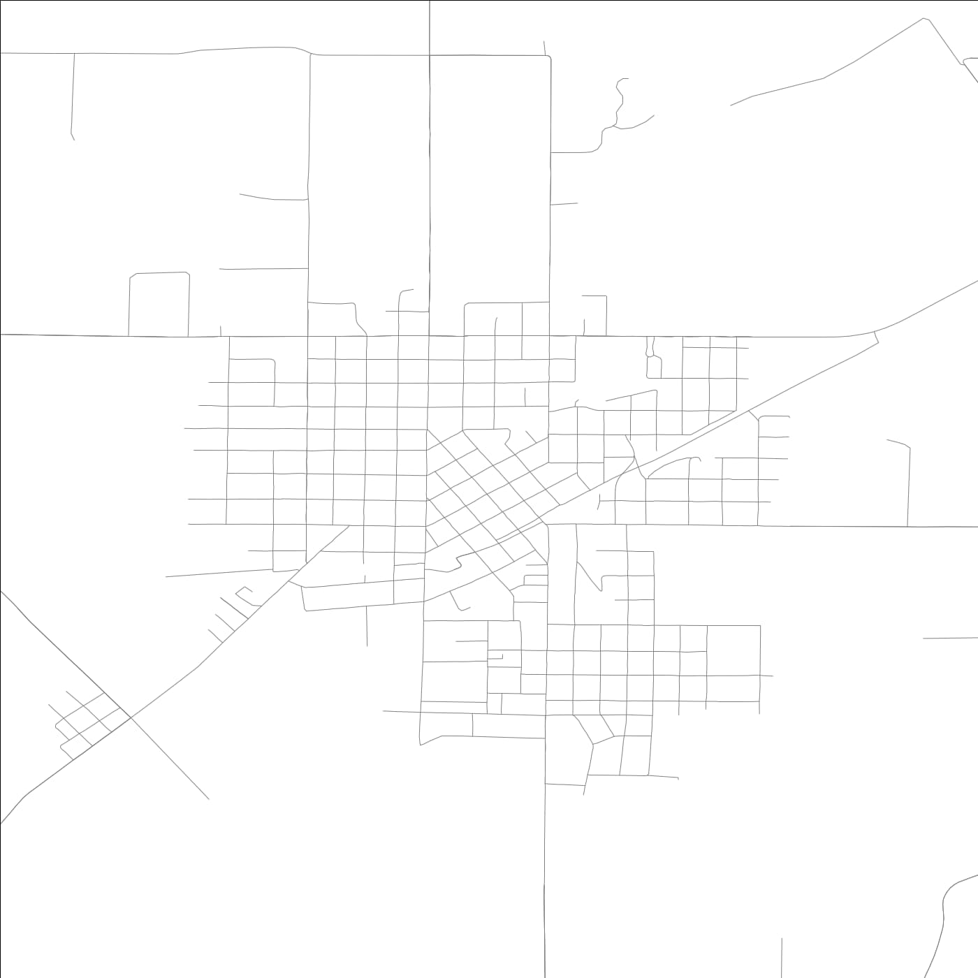 ROAD MAP OF BICKNELL, INDIANA BY MAPBAKES