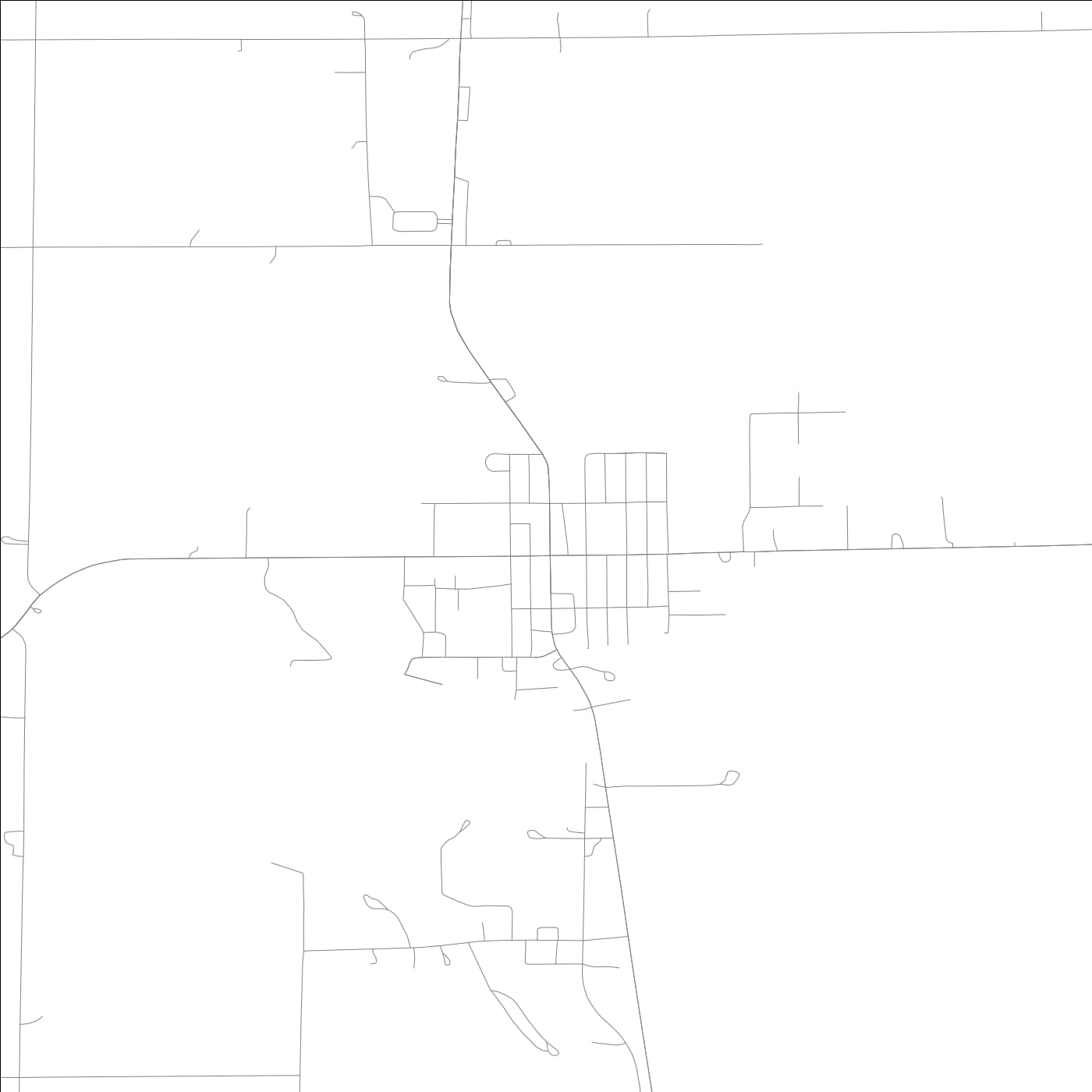 ROAD MAP OF HAZLETON, LOWA BY MAPBAKES