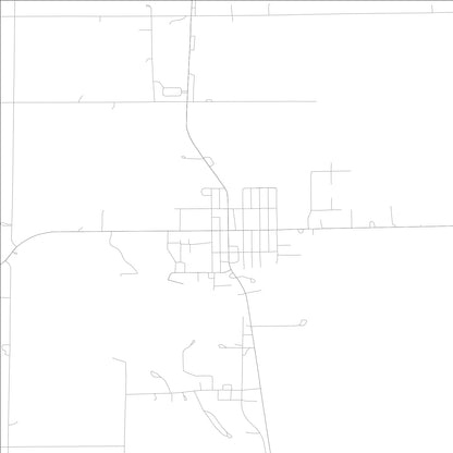 ROAD MAP OF HAZLETON, LOWA BY MAPBAKES