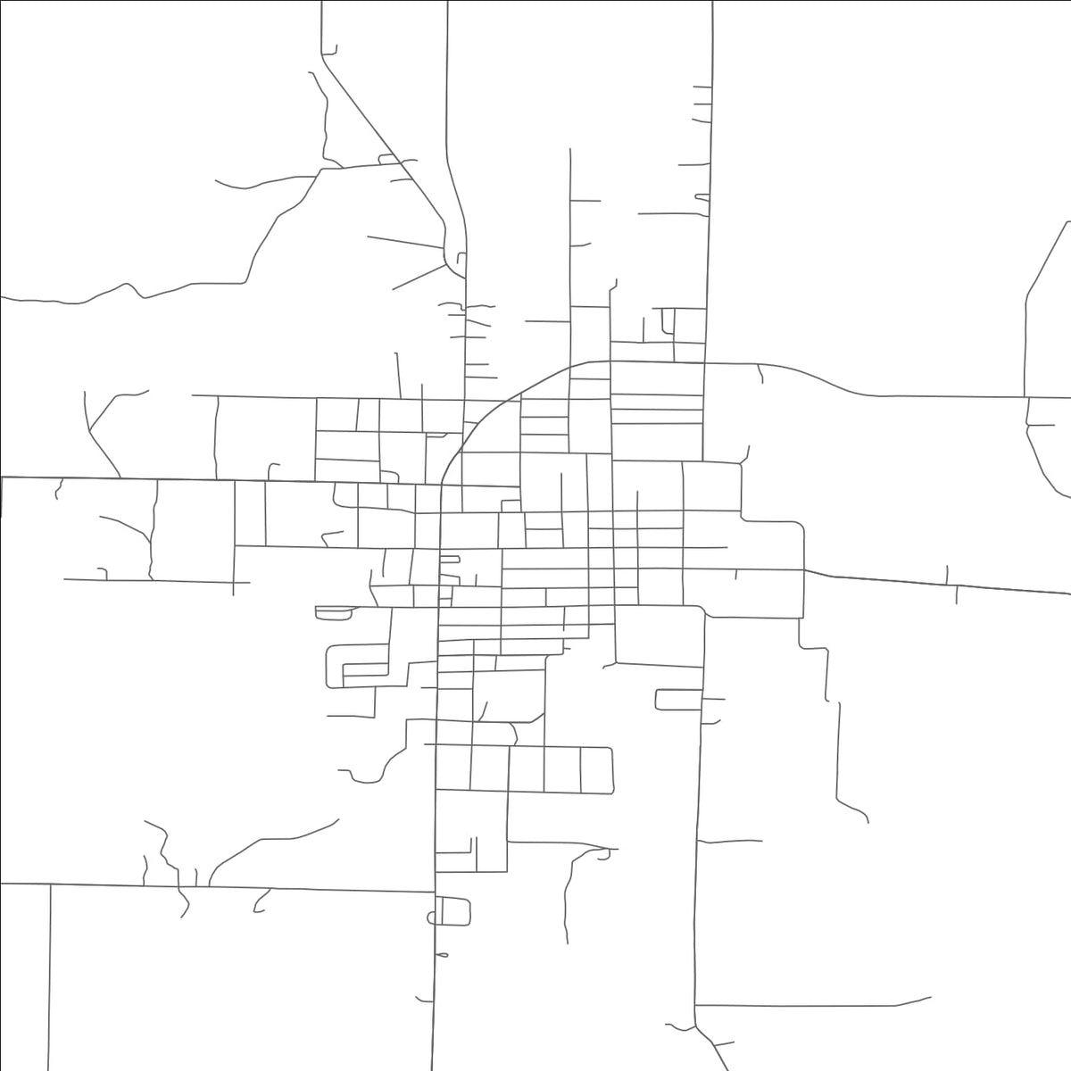ROAD MAP OF GREENFIELD, MISSOURI BY MAPBAKES