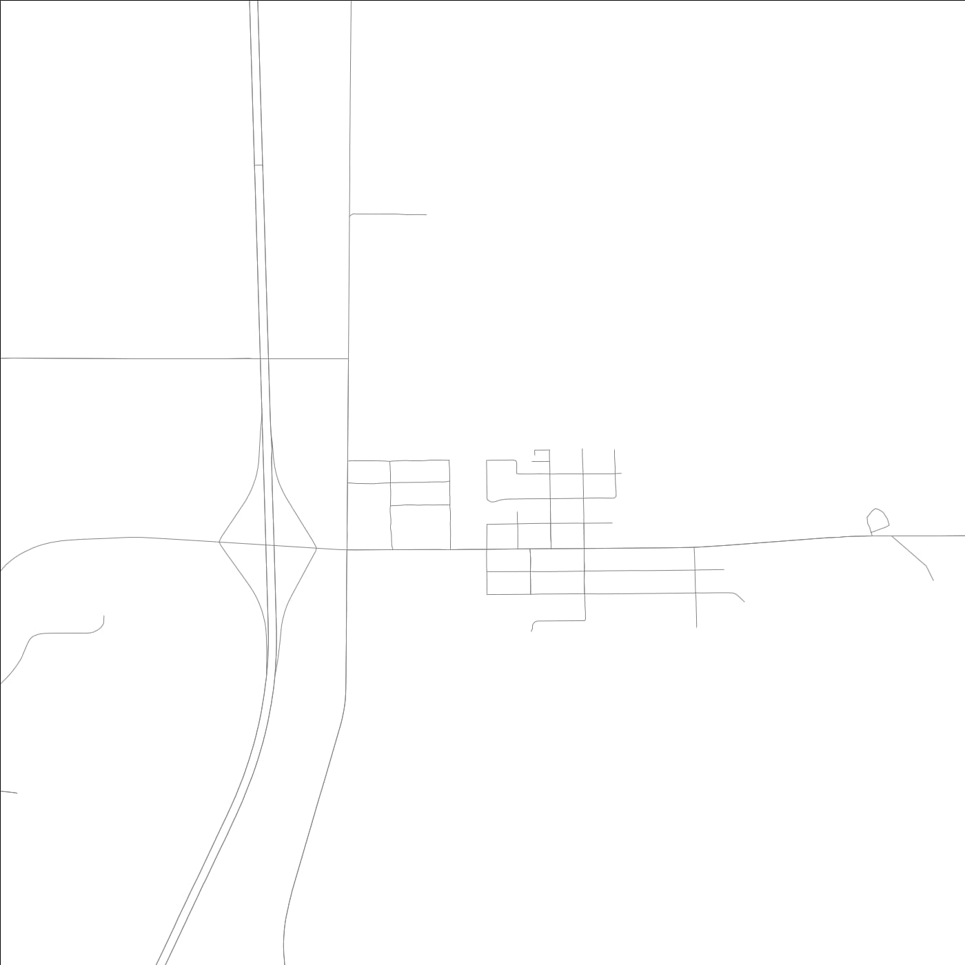 ROAD MAP OF HILLS, LOWA BY MAPBAKES