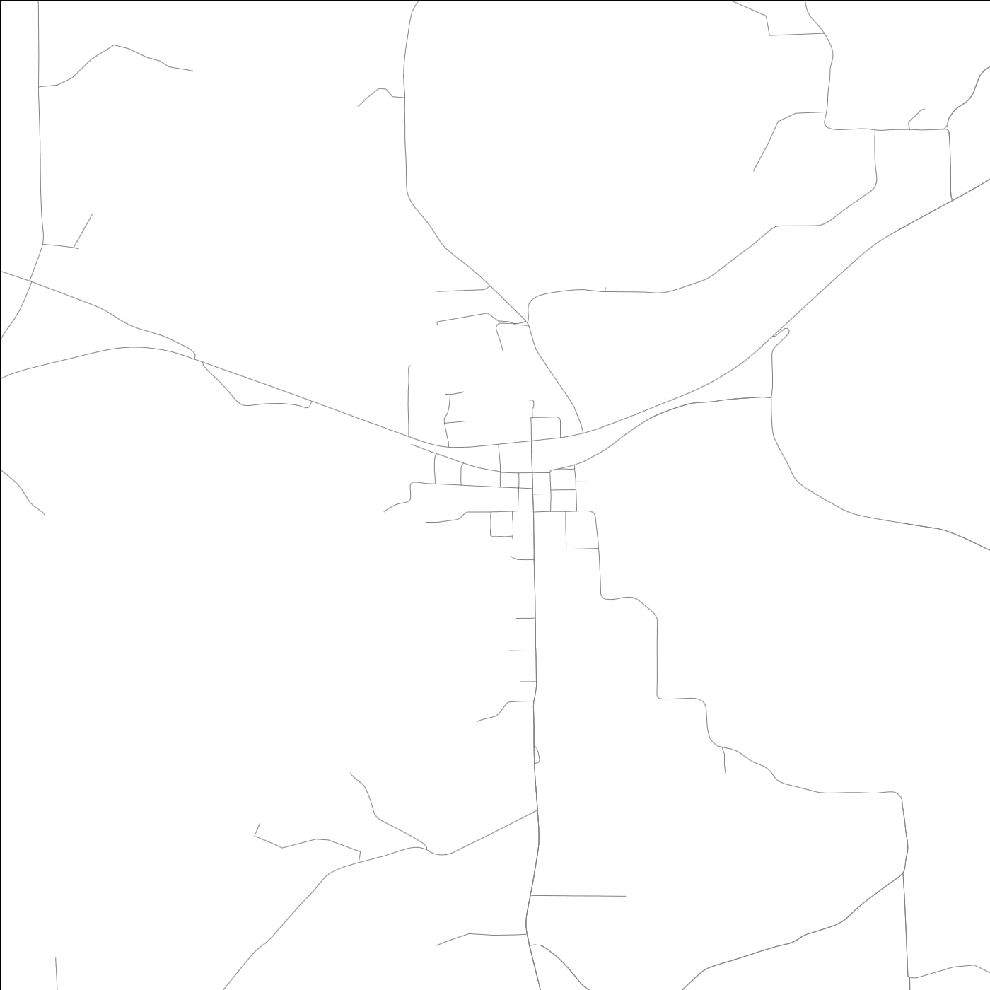 ROAD MAP OF BIRDSEYE, INDIANA BY MAPBAKES