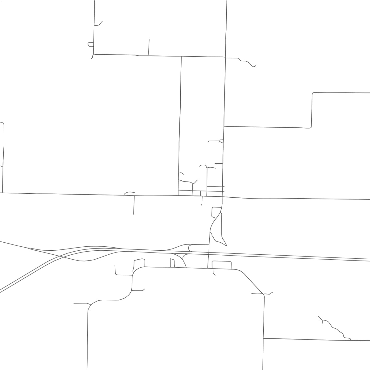 ROAD MAP OF HALLTOWN, MISSOURI BY MAPBAKES