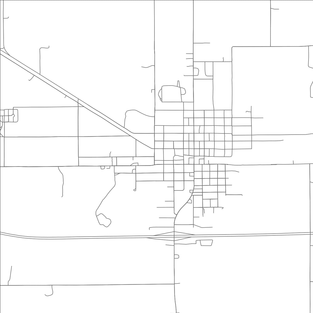 ROAD MAP OF HAMILTON, MISSOURI BY MAPBAKES