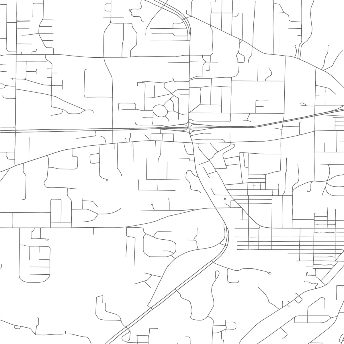 ROAD MAP OF HANNIBAL, MISSOURI BY MAPBAKES