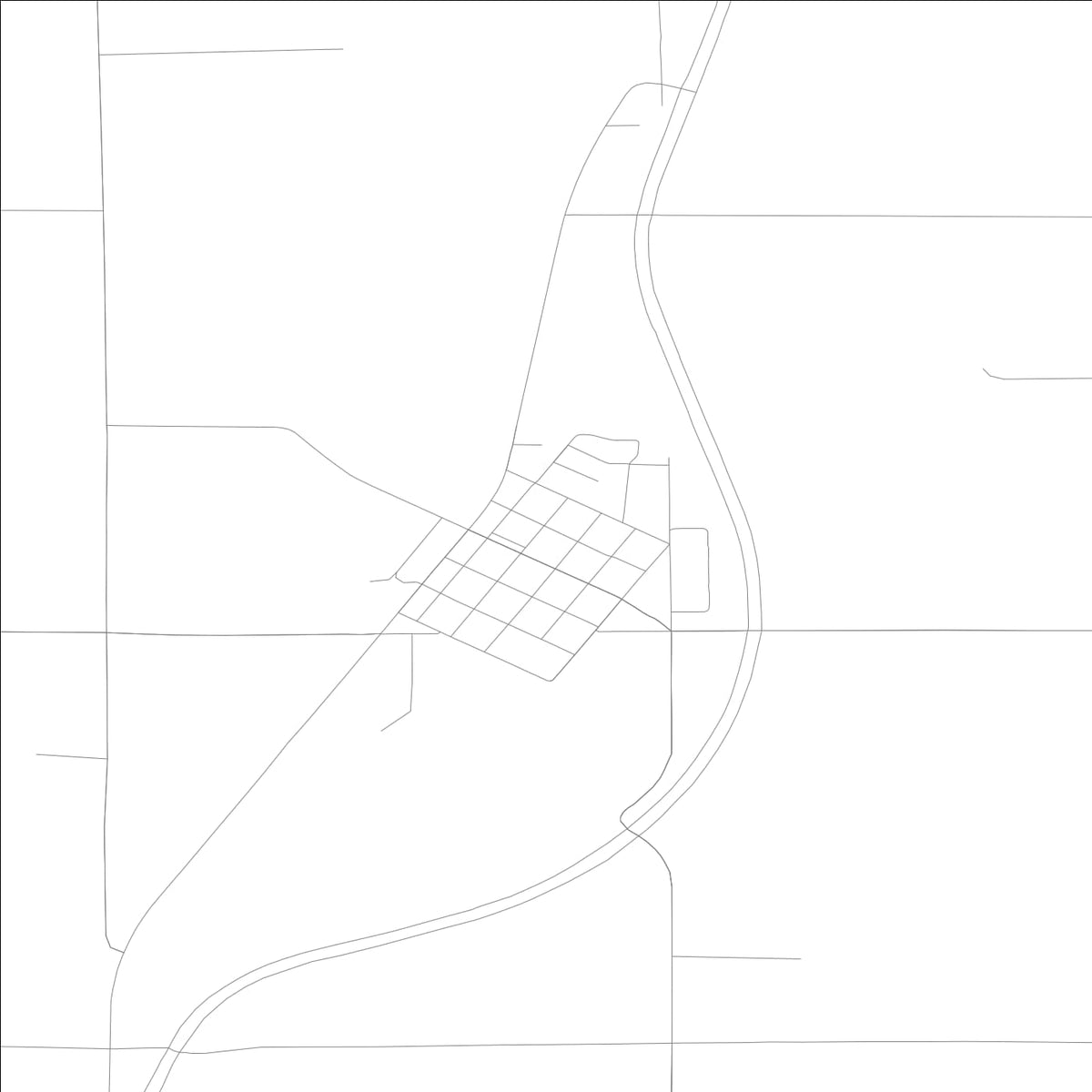 ROAD MAP OF HOSPERS, LOWA BY MAPBAKES