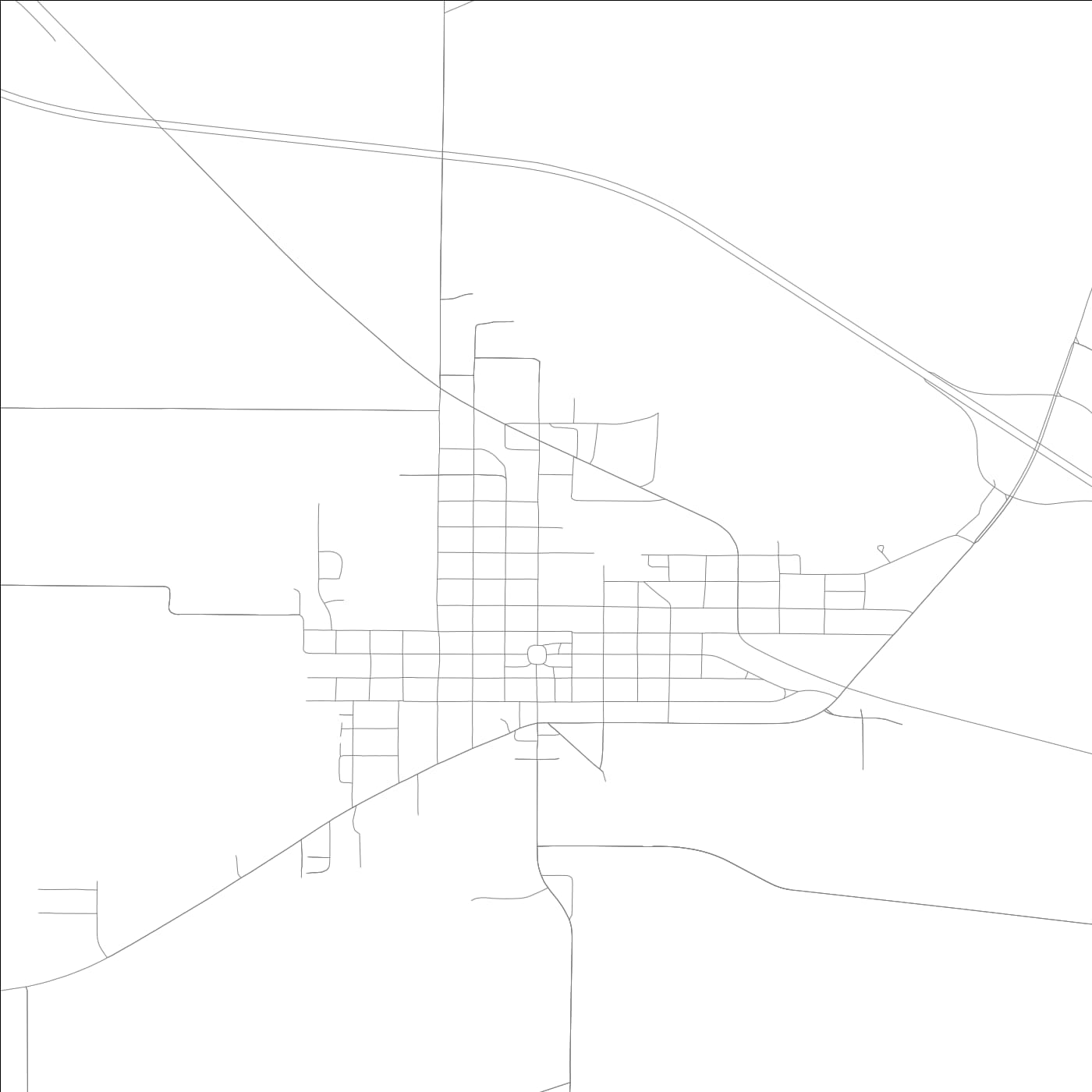 ROAD MAP OF FARMER CITY, ILLINOIS BY MAPBAKES