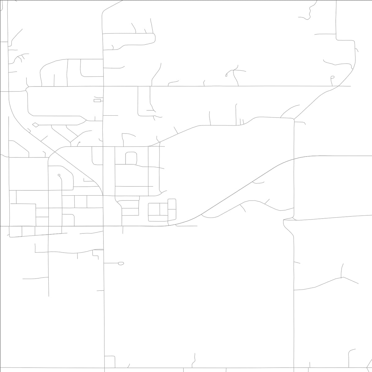 ROAD MAP OF HUXLEY, LOWA BY MAPBAKES