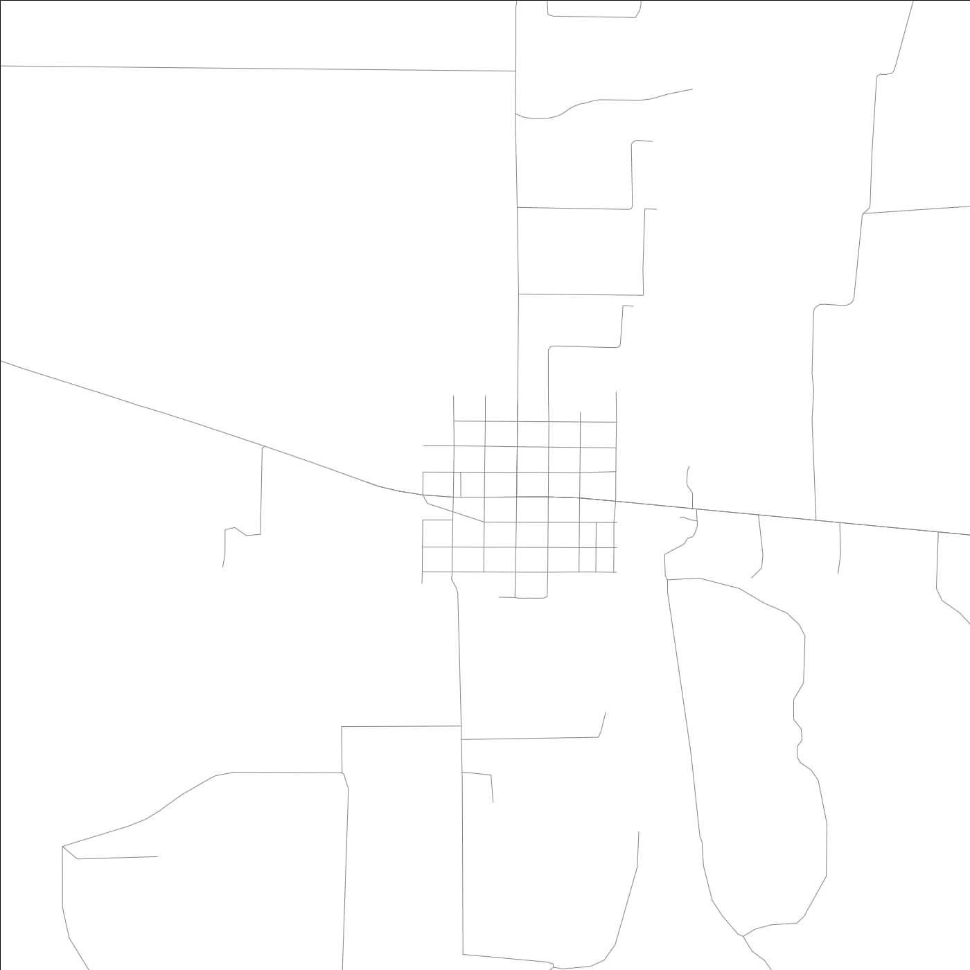 ROAD MAP OF FAYETTEVILLE, ILLINOIS BY MAPBAKES