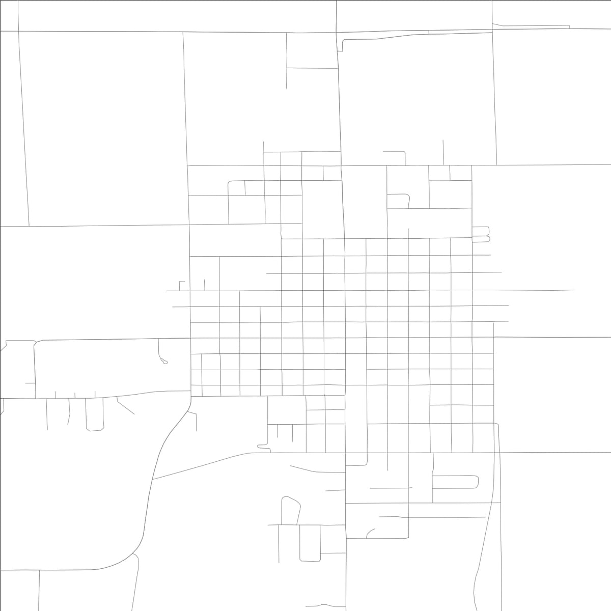 ROAD MAP OF JEFFERSON, LOWA BY MAPBAKES