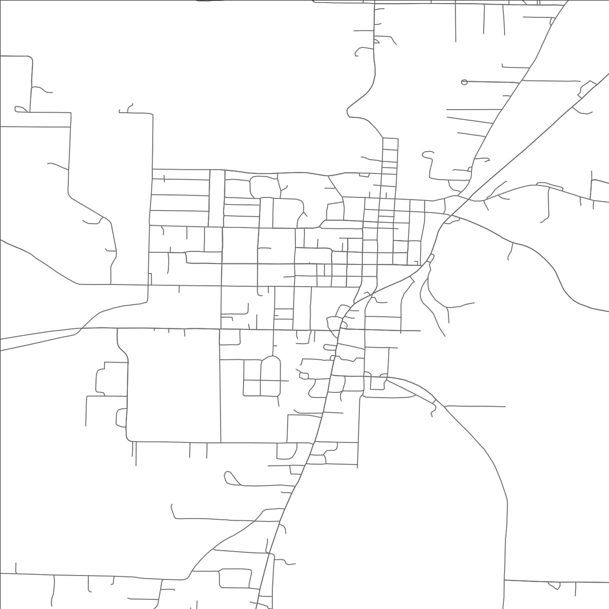 ROAD MAP OF HOUSTON, MISSOURI BY MAPBAKES