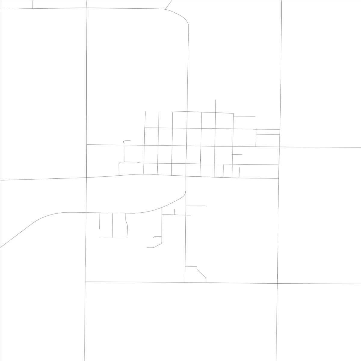 ROAD MAP OF KINGSLEY, LOWA BY MAPBAKES