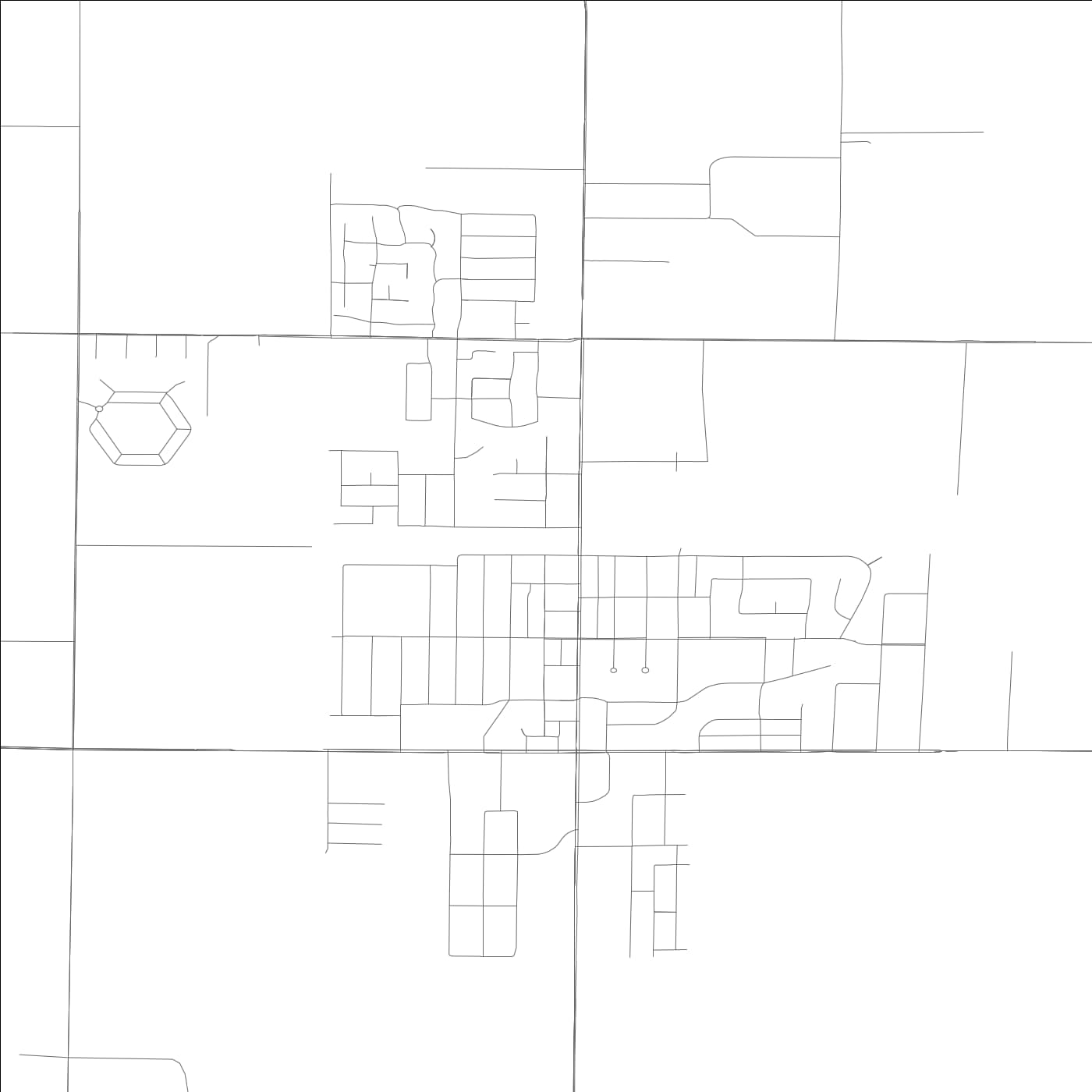 ROAD MAP OF FARMERSVILLE, CALIFORNIA BY MAPBAKES