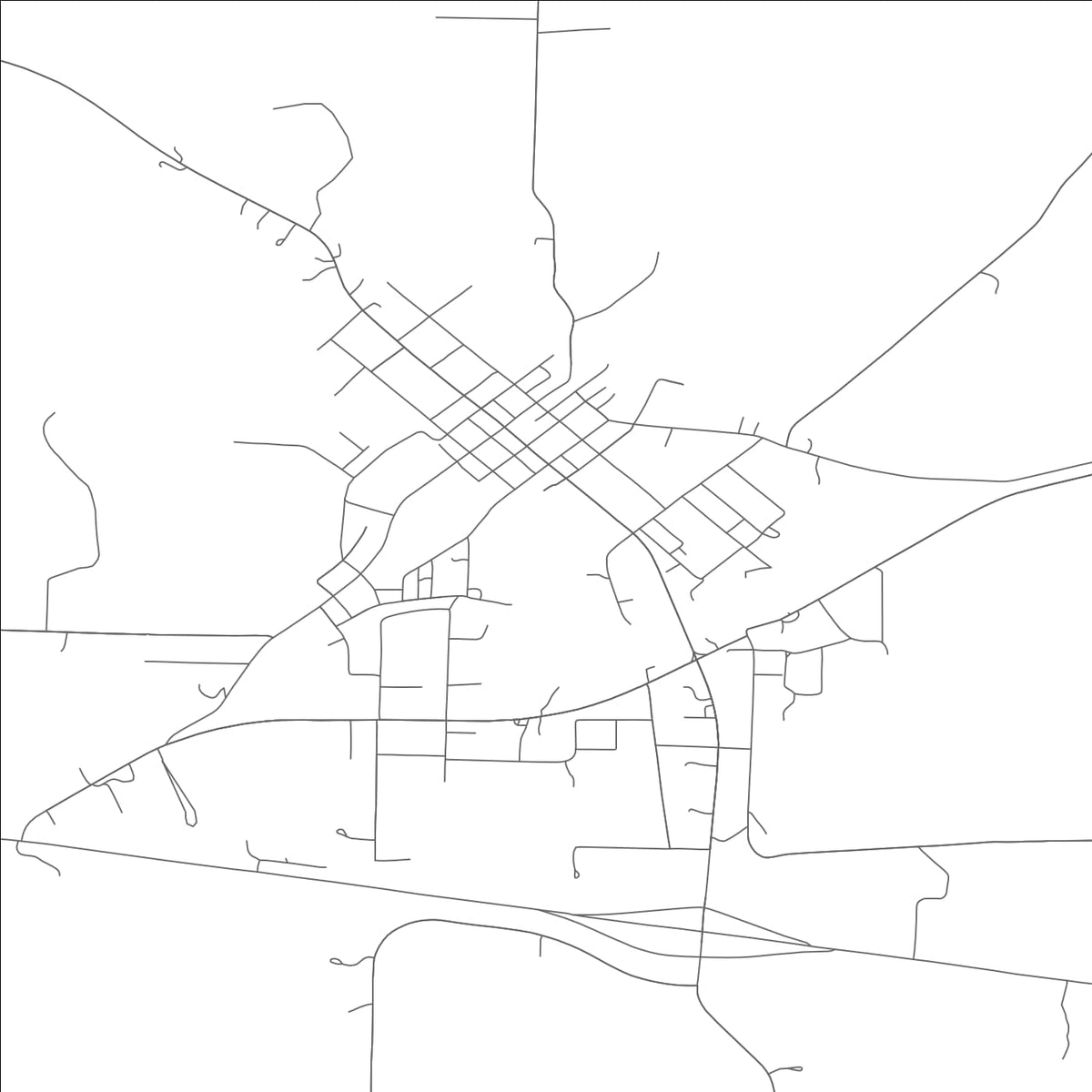 ROAD MAP OF HUNTSVILLE, MISSOURI BY MAPBAKES