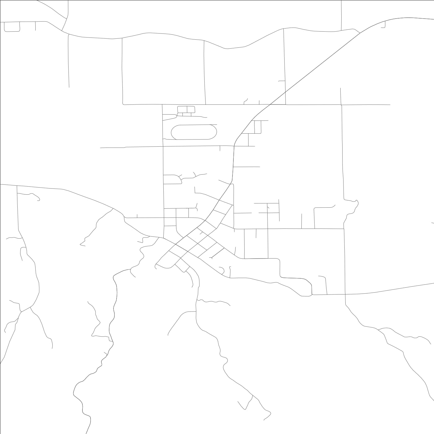 ROAD MAP OF FERNDALE, CALIFORNIA BY MAPBAKES