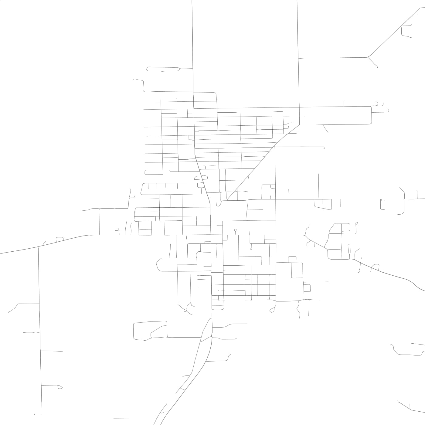 ROAD MAP OF GEORGETOWN, ILLINOIS BY MAPBAKES