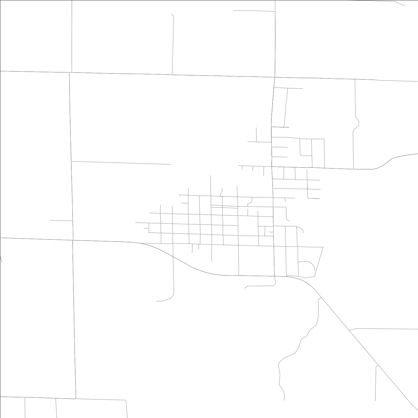 ROAD MAP OF GERMANTOWN, ILLINOIS BY MAPBAKES