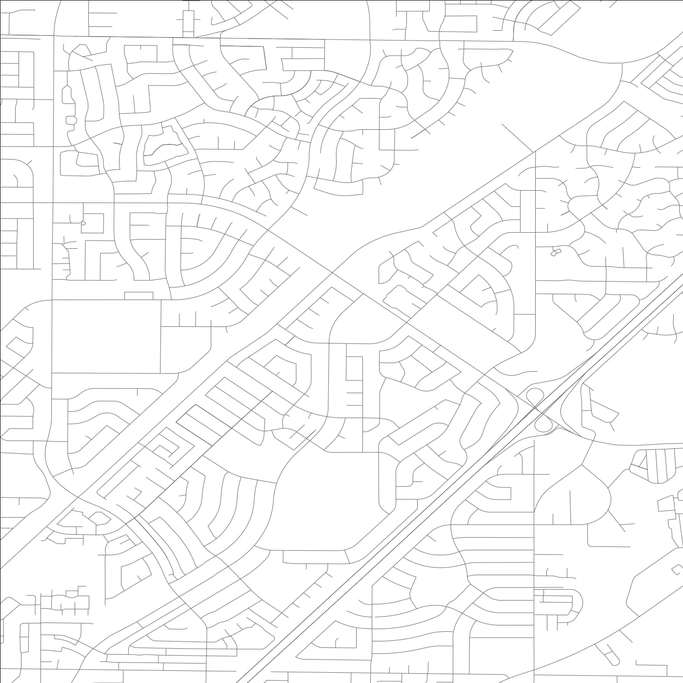 ROAD MAP OF FOOTHILL FARMS, CALIFORNIA BY MAPBAKES