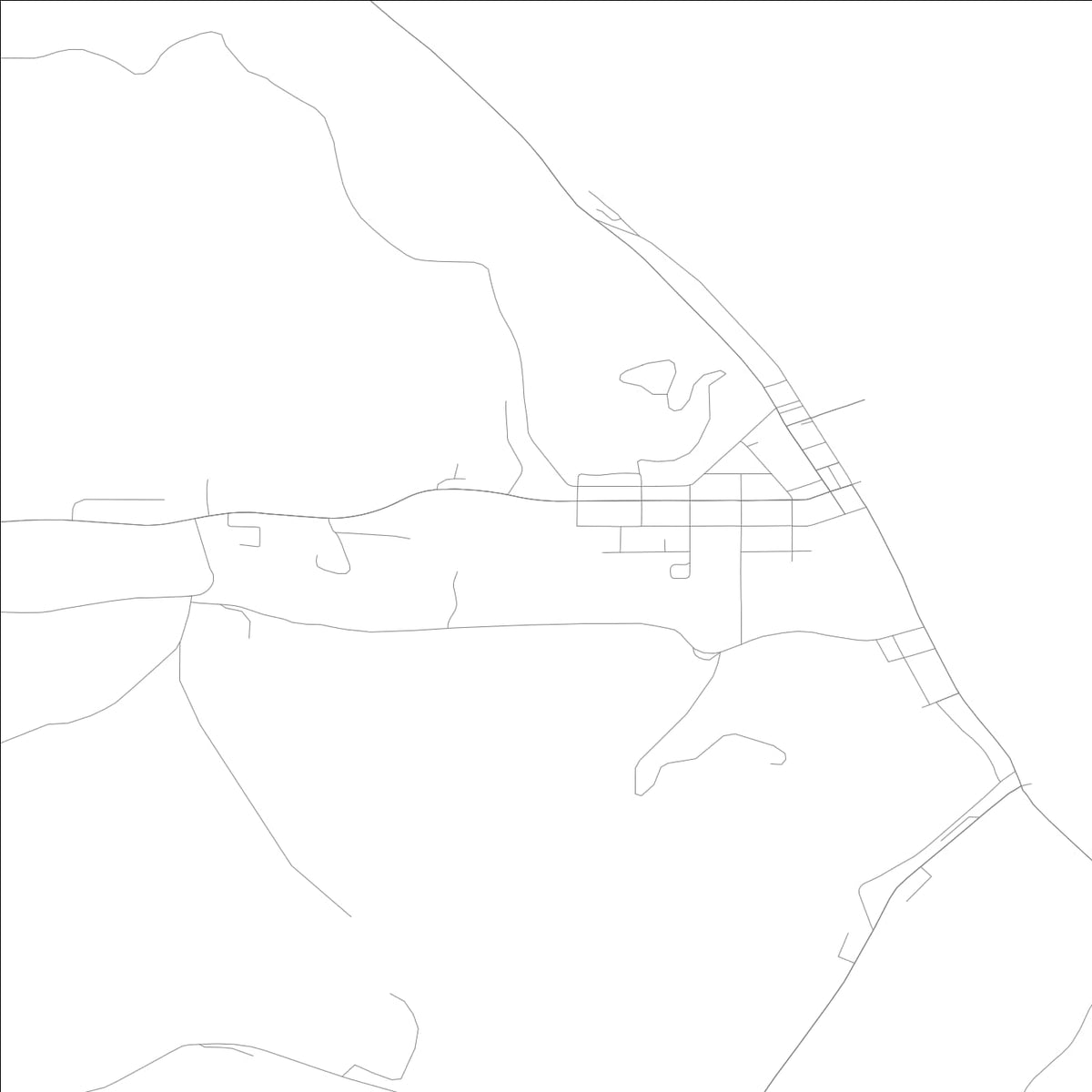 ROAD MAP OF LANSING, LOWA BY MAPBAKES