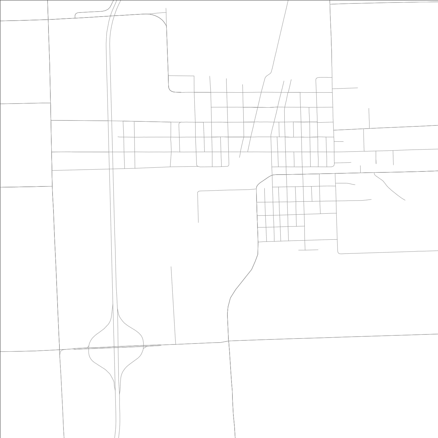 ROAD MAP OF GILMAN, ILLINOIS BY MAPBAKES