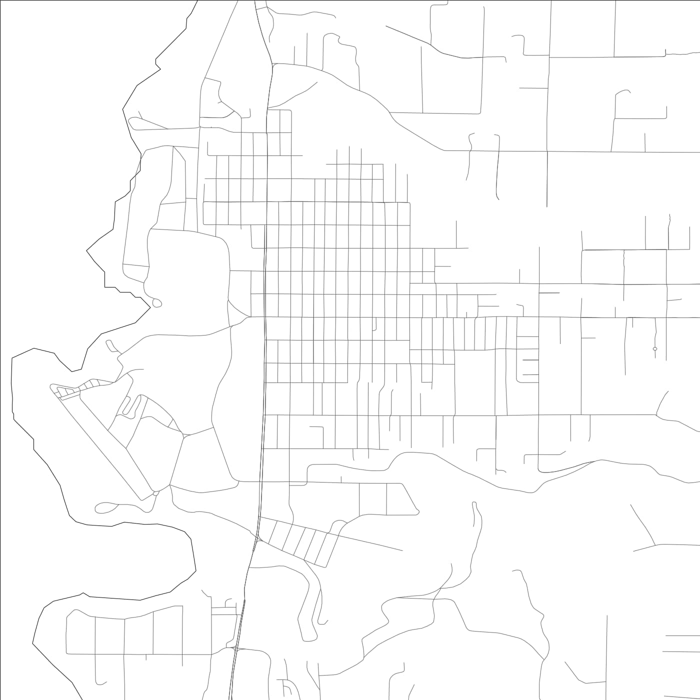 ROAD MAP OF FORT BRAGG, CALIFORNIA BY MAPBAKES