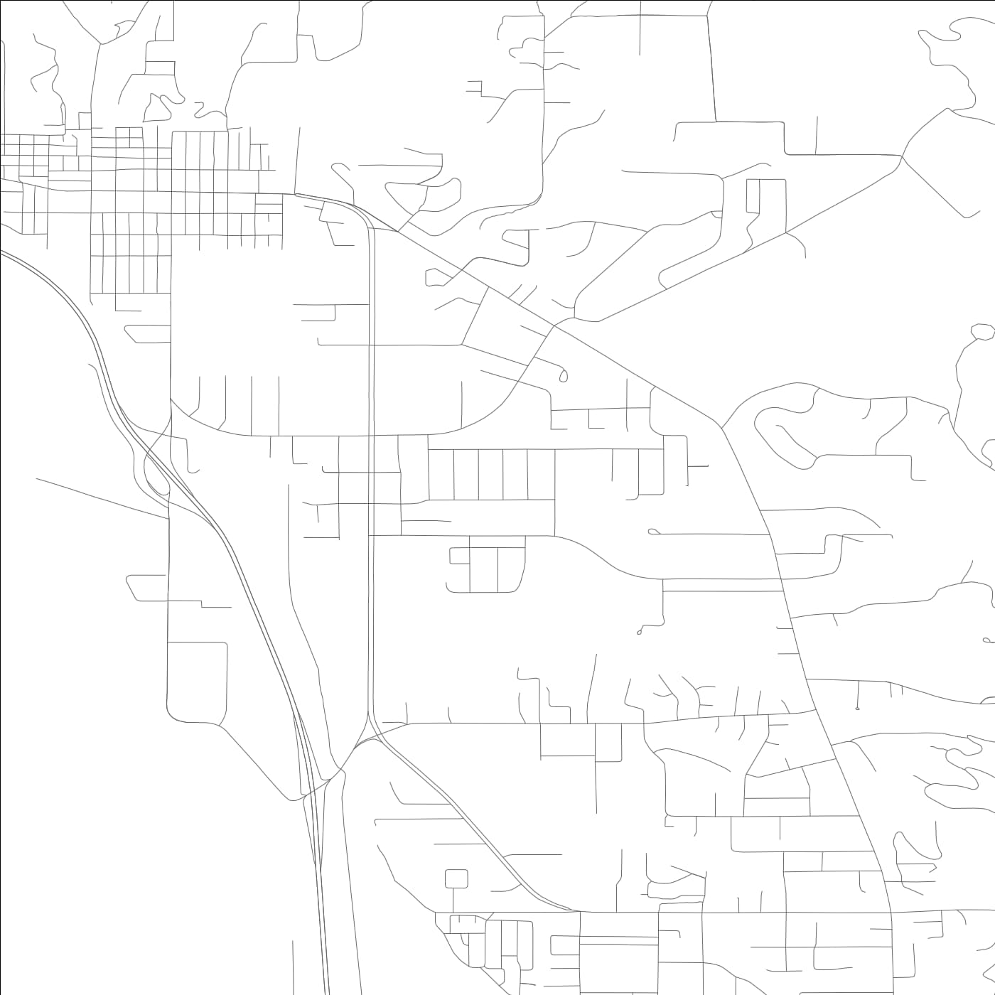 ROAD MAP OF FORTUNA, CALIFORNIA BY MAPBAKES