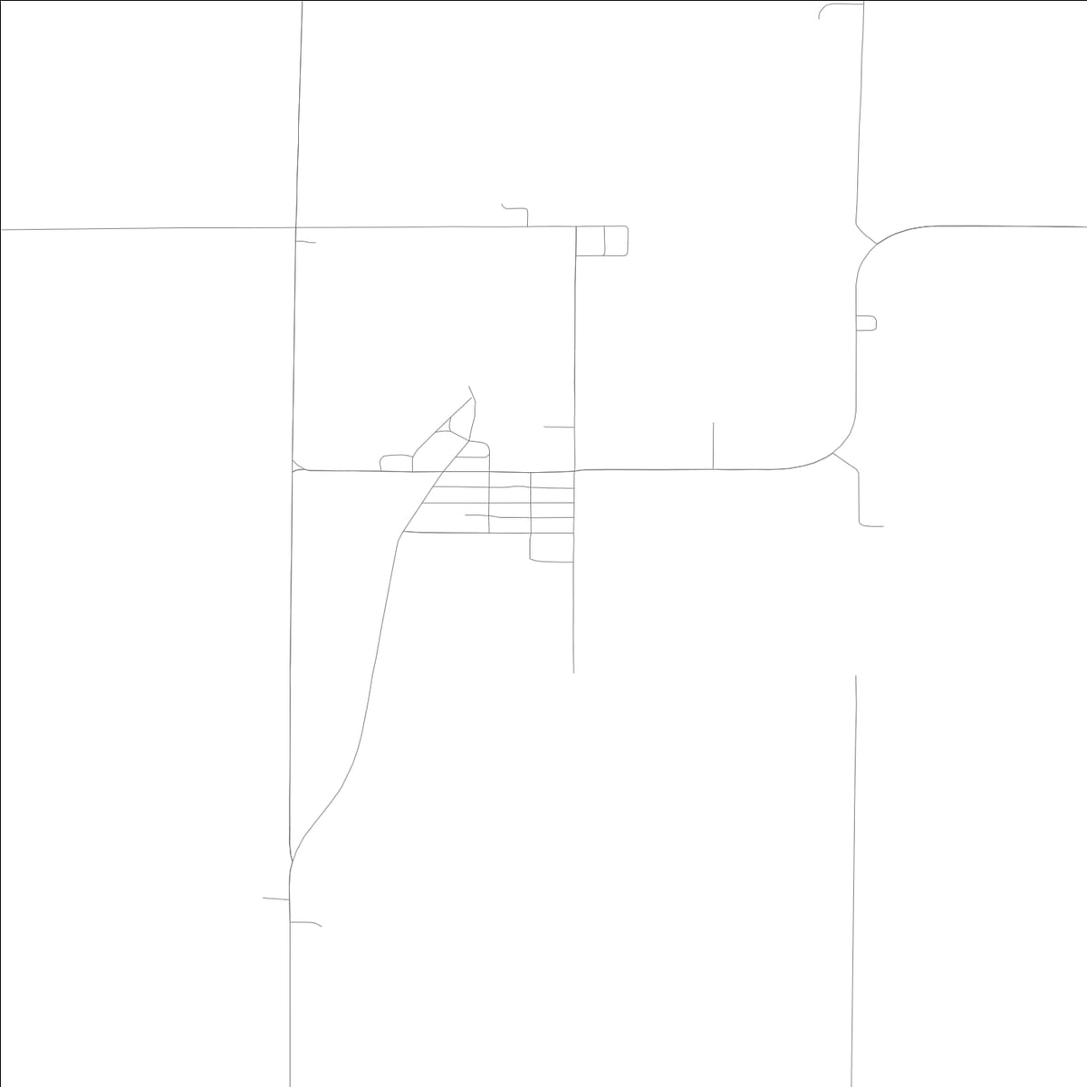 ROAD MAP OF LEDYARD, LOWA BY MAPBAKES