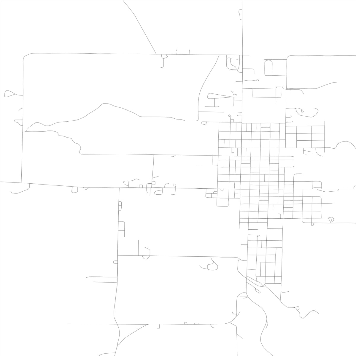 ROAD MAP OF LEON, LOWA BY MAPBAKES