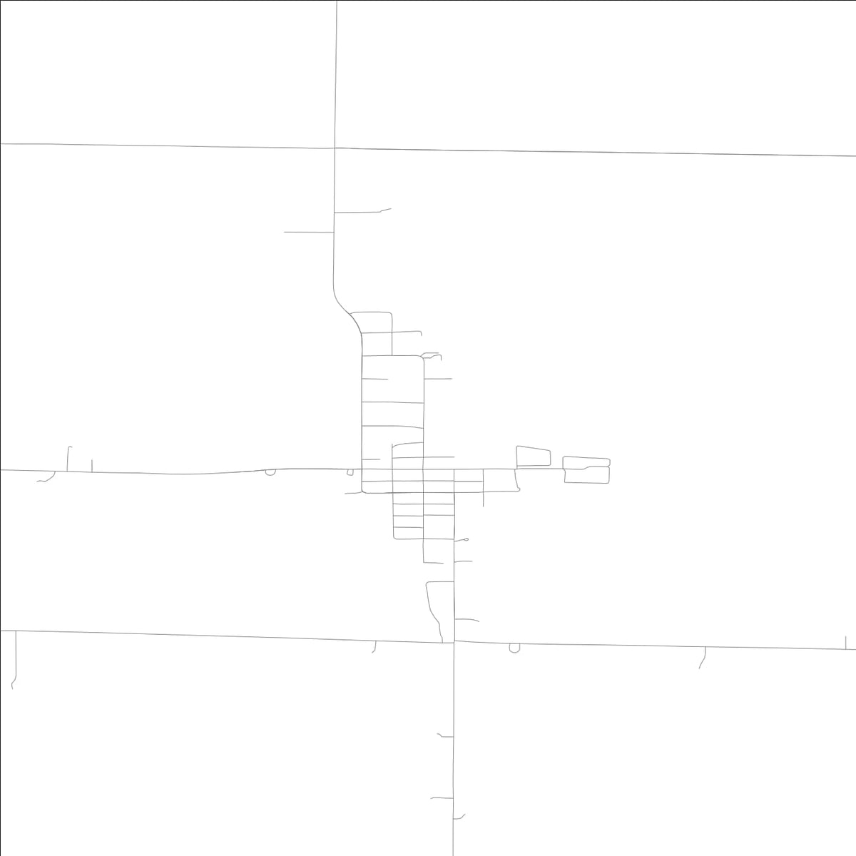 ROAD MAP OF LETTS, LOWA BY MAPBAKES
