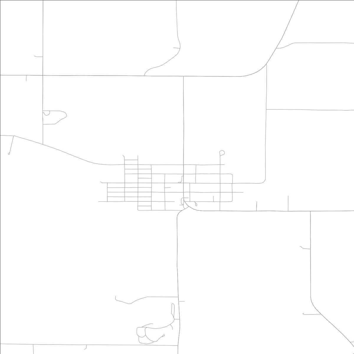 ROAD MAP OF LEWIS, LOWA BY MAPBAKES