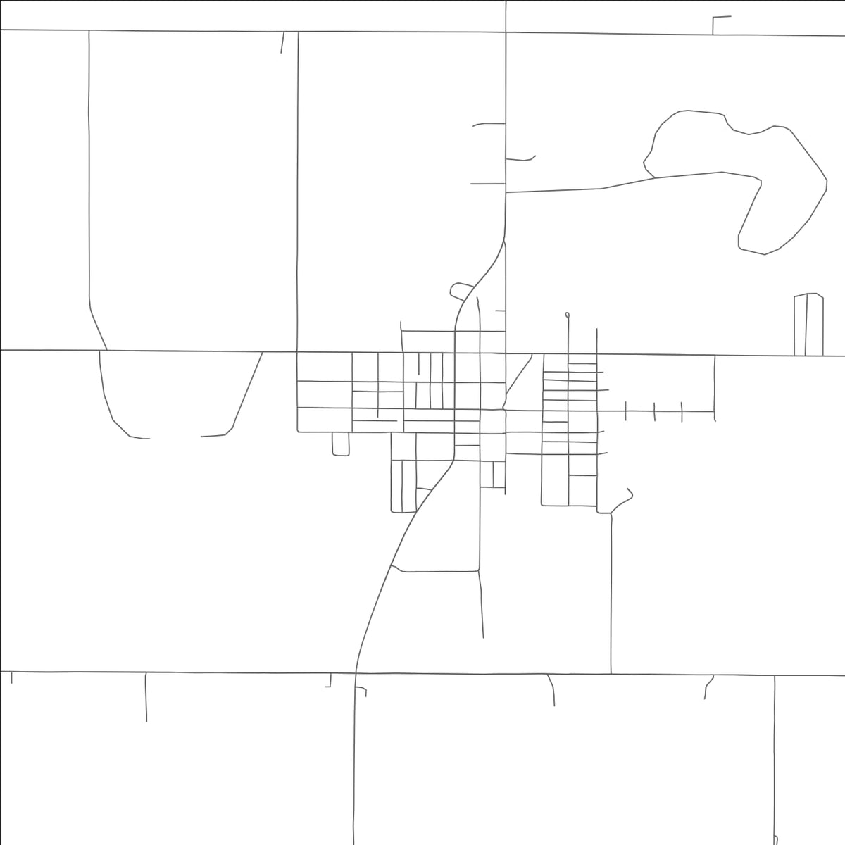 ROAD MAP OF KING CITY, MISSOURI BY MAPBAKES